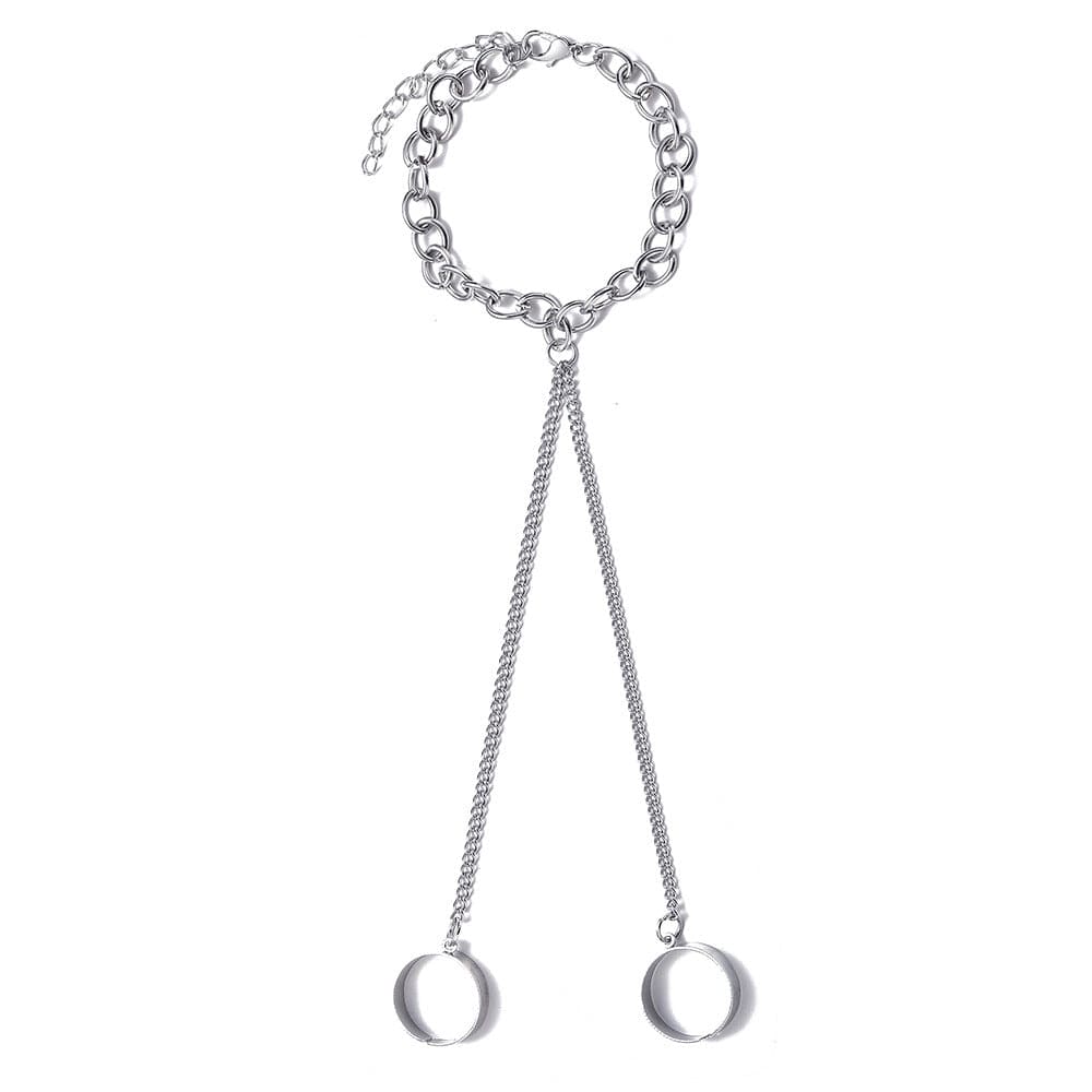 Unique Double Rings Finger Bracelets For Women And Men, 2 Ring Chain Bracelet, Double Rings Finger Bracelet, Adjustable Bracelets Hand Chain Wristband, Tassel Rings with Chain Wide Rings For Women Men Unique Double Rings Finger Bracelets For Women And Men, 2 Ring Chain Bracelet, Double Rings Finger Bracelet, Adjustable Bracelets Hand Chain Wristband, Tassel Rings with Chain Wide Rings For Women Men